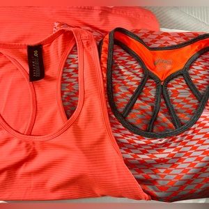 2 tops Asics & 90 Degrees Womens Small Workout Athletic Running Gym Tops